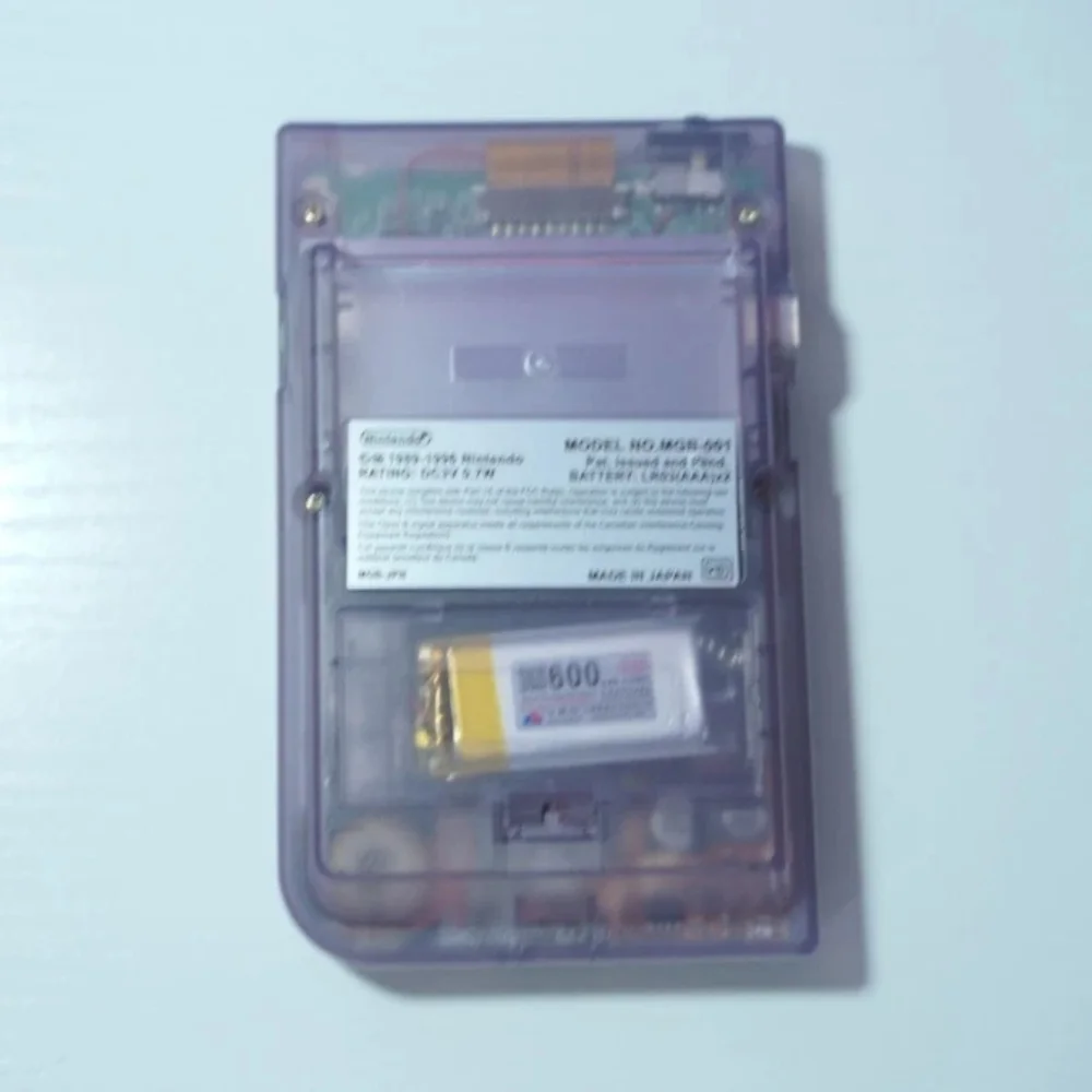 Atomic Purple Nintendo Game Boy Pocket Light (MGB-001) with Backlit IPS Screen